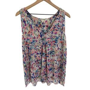 Casual Studio Multicolor Smocked Tank Top Womens L Pre-Owned